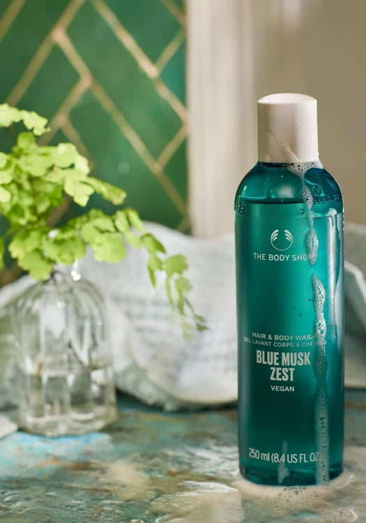 The Body Shop Blue Musk Zest Hair And Body Wash