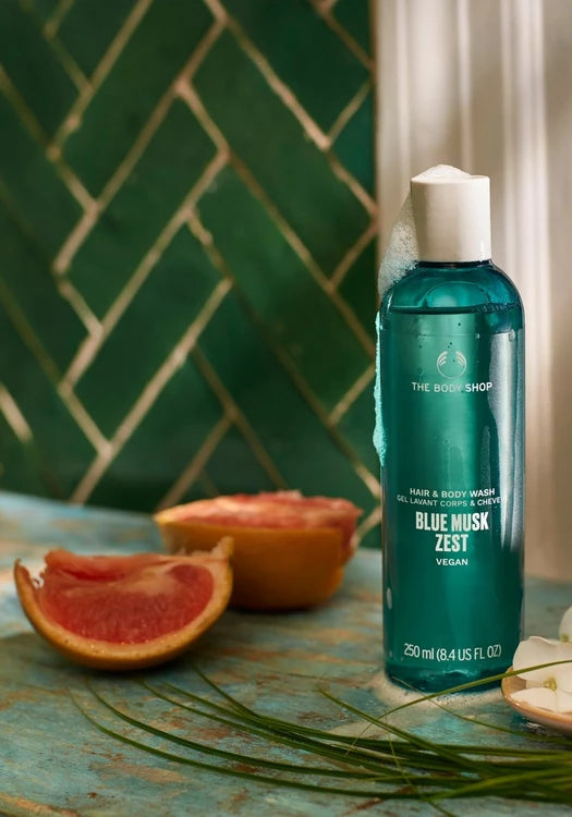 The Body Shop Blue Musk Zest Hair And Body Wash